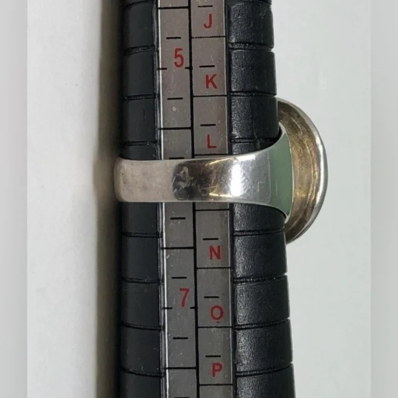 Vintage Silpada Hammered Sterling Silver Coin Leaf Ring - Picture 5 of 10